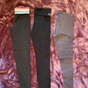 Victoria’s Secret fold over waist leggings. This is for all three pairs